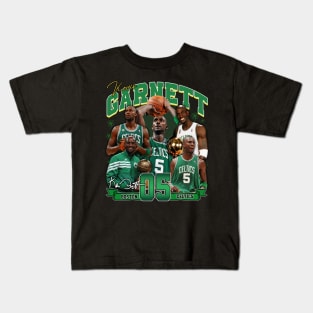 Kevin Garnett The Big Ticket Basketball Signature Vintage Retro 80s 90s Bootleg Rap Style Kids T-Shirt